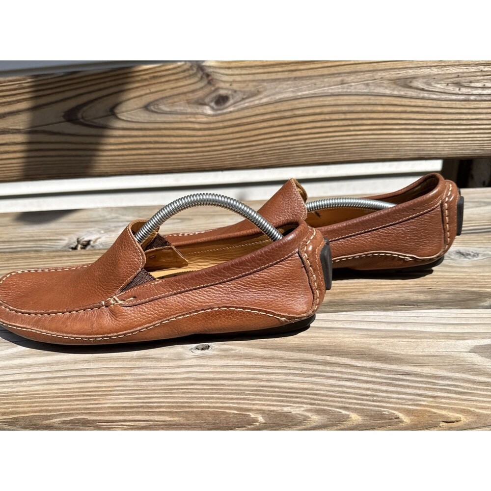 Mercanti Fiorentini Relax Men Driving Loafer Brown Leather Moccasin Shoes 9.5 - Picture 5 of 8